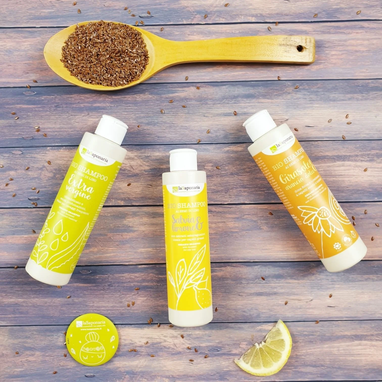 laSaponaria Champô com girassol e laranja-doce BIO 30 ml