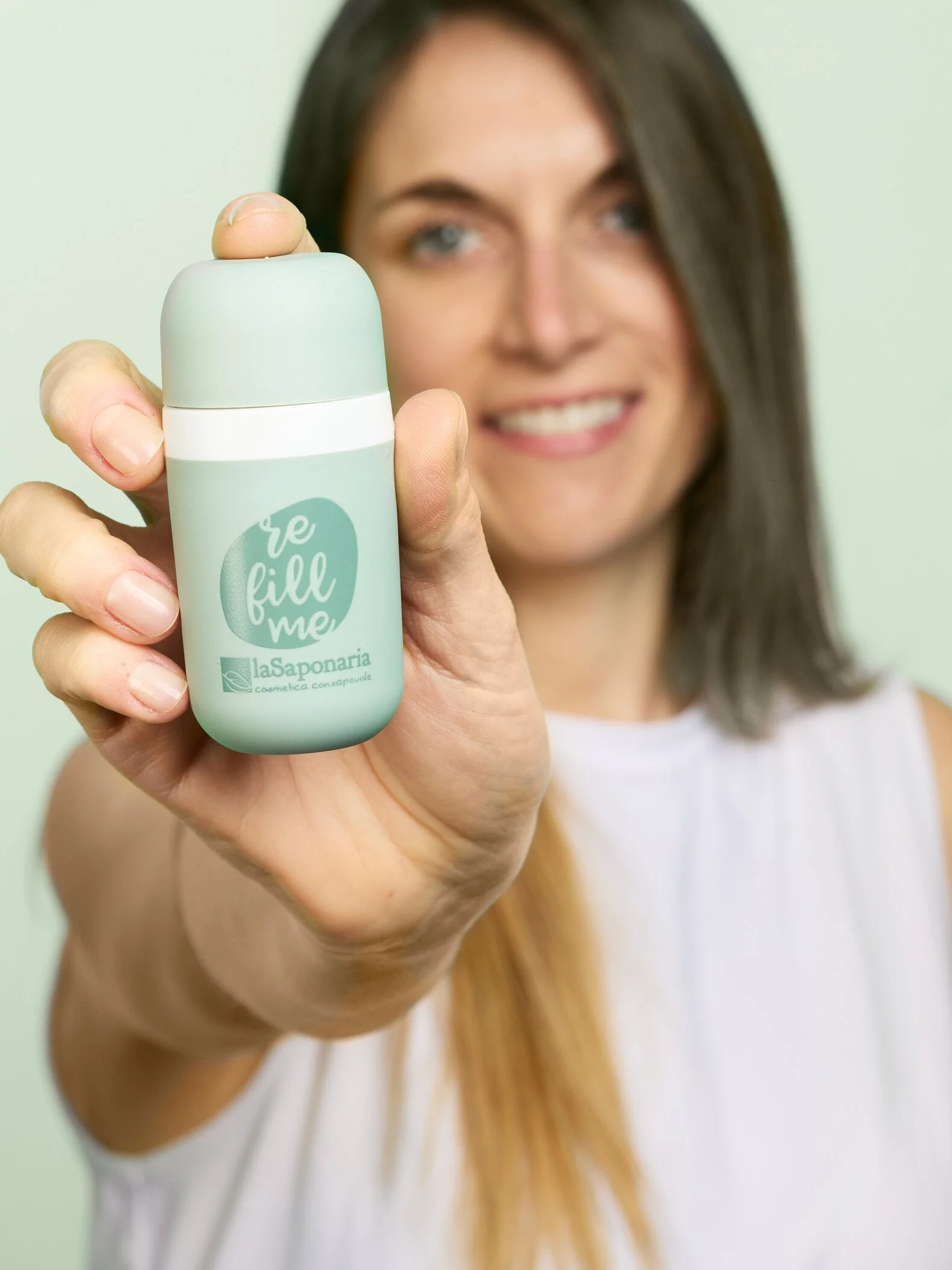 laSaponaria Recarga para desodorizante roll-on Grace - BIO sem perfume (40 ml) - para pele sensível