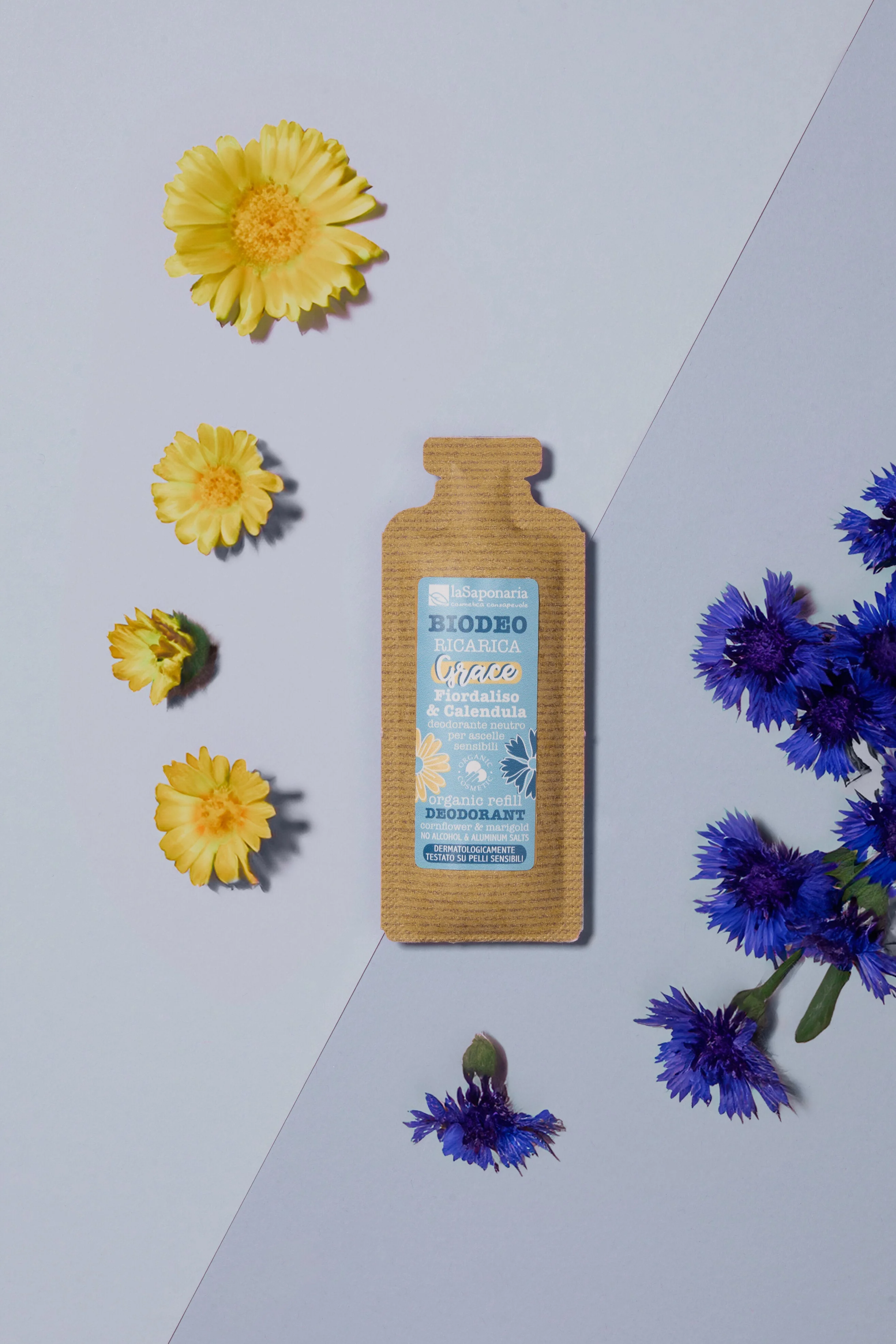 laSaponaria Recarga para desodorizante roll-on Grace - BIO sem perfume (40 ml) - para pele sensível