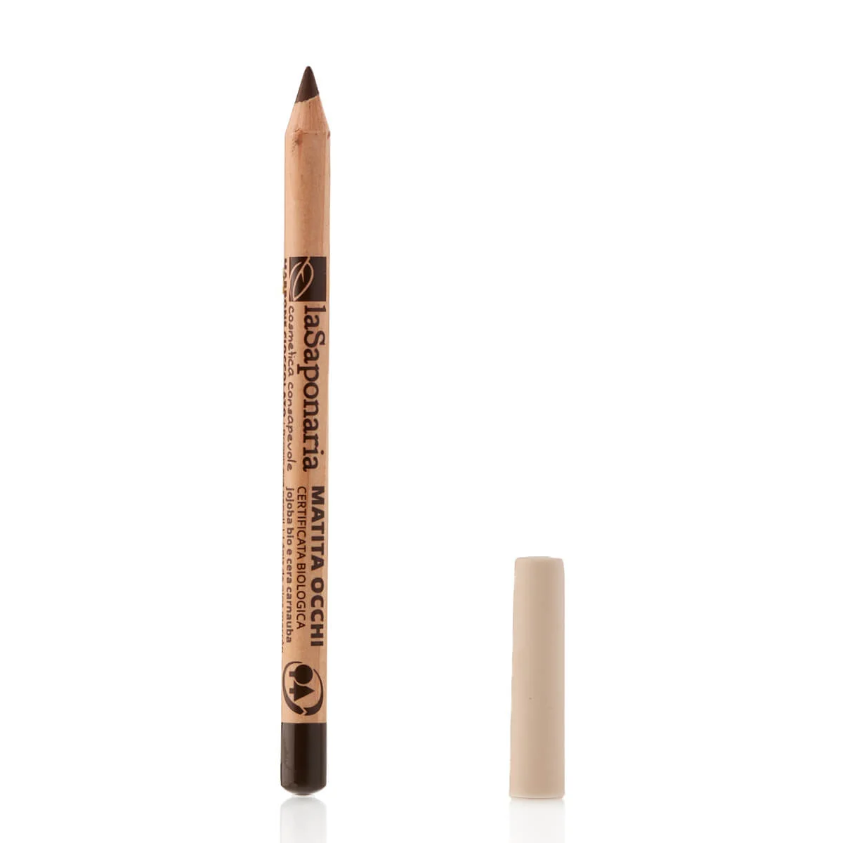 laSaponaria Lápis de olhos com óleo de jojoba BIO (1,1 g) castanho chocolate - realça os seus olhos