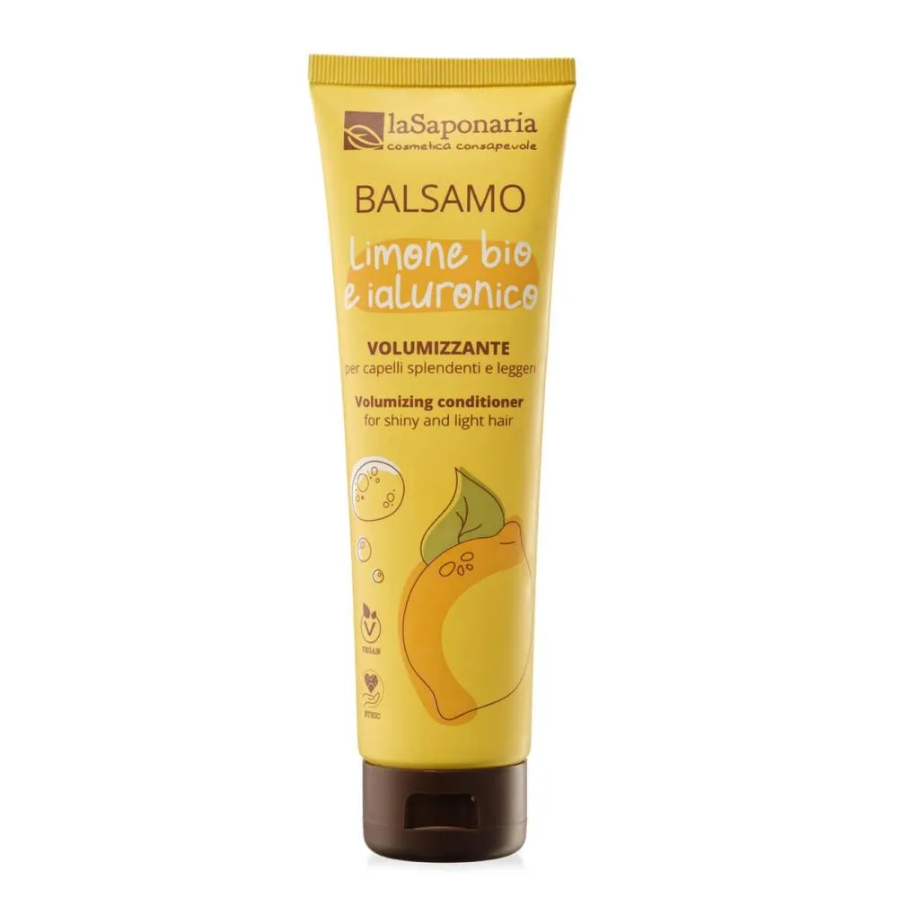 laSaponaria Condicionador leve para o volume do cabelo com limão e ácido hialurónico 150 ml