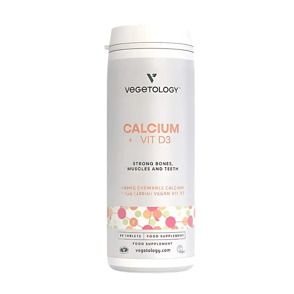 Vegetology Calcium Vitamin D3, 60 comprimidos para mastigar