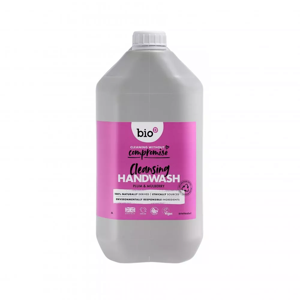 Bio-D Sabonete líquido para as mãos com aroma de ameixa e amora - lata (5 L)