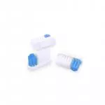 Lamazuna Escova de dentes bioplástica com cabeça substituível, de média dureza, azul