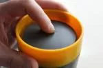 Circular Cup (227 ml) - preto/amarelo mostarda - a partir de copos descartáveis de papel