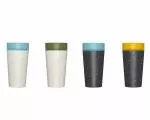 Circular Cup (340 ml) - preto/amarelo mostarda - a partir de copos descartáveis de papel