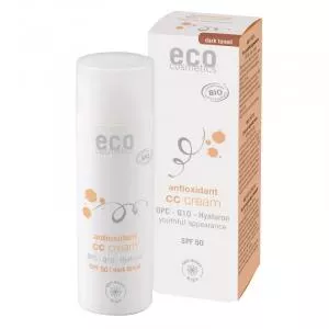 Eco Cosmetics CC creme FPS 30 BIO - escuro (50 ml) - cuidados completos para a sua pele