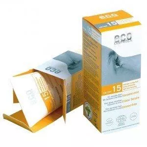 Eco Cosmetics Protector solar SPF 15 BIO (75 ml) - 100% natural, com filtros minerais