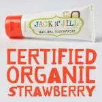 Jack n Jill Pasta de dentes infantil - BIO de morango (50 g) - sem flúor, com extracto de calêndula orgânica