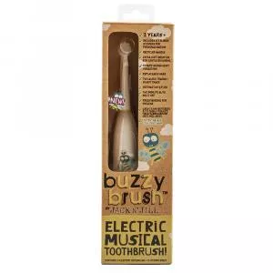 Jack n Jill Escova de dentes eléctrica para bebé com melodia Buzzy Brush - interactiva com 3 tipos de melodias