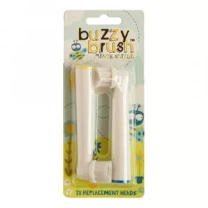 Jack n Jill Cabeças de substituição para a escova de dentes eléctrica Buzzy Brush (2 peças) - para escova de dentes interactiva com 3 tipos de melodias