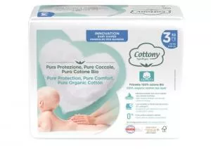 Cottony Fraldas descartáveis para bebé de algodão biológico 4-9 kg
