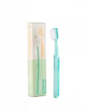 laSaponaria Escova de dentes para crianças - verde - materiais 100% naturais