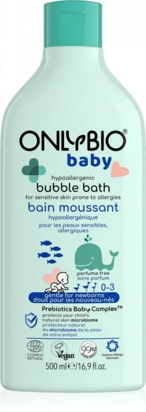OnlyBio Espuma de banho hipoalergénica para bebés (500 ml)