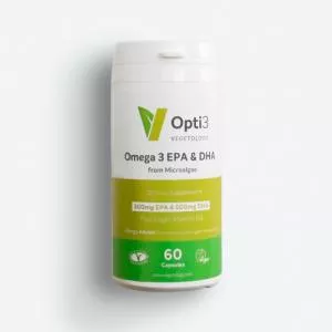 Vegetology Opti3 Omega-3 EPA & DHA com cápsulas de vitamina D 60
