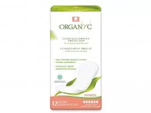 Organyc Almofadas de maternidade pós-parto (12 pcs) - 100% algodão orgânico, 6 gotas