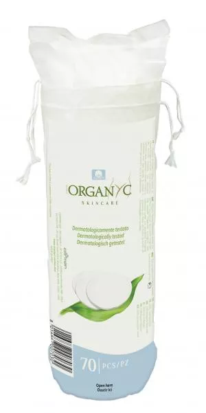 Organyc Esfregaços esfoliantes de algodão (70 pcs) - 100% algodão orgânico
