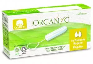 Organyc Tampões Regular (16 pcs) - 100% algodão orgânico, 2 gotas