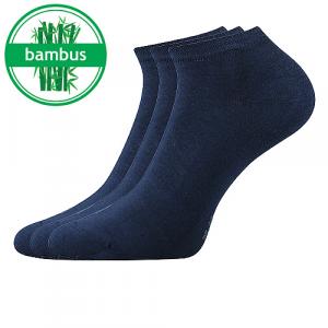 Meias baixas de bambu azul escuro