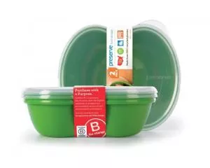 Preserve Caixa de lanche (2 pcs) - verde - feita de plástico 100% reciclado