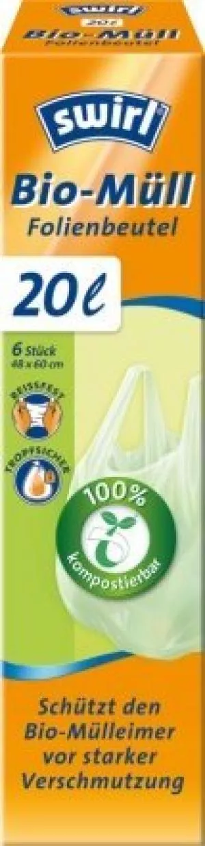 Swirl Sacos biocomponíveis com pegas (6pcs) - 20 l