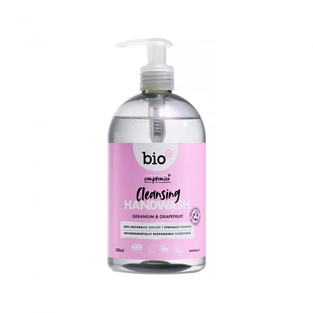 Bio-D Sabão líquido para as mãos com aroma de gerânio e toranja (500 ml)