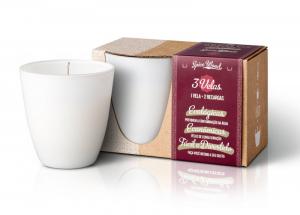 Conjunto - 1x vela (130 g) 2x recheio - madeira e especiarias - pode fazer mais duas velas em casa