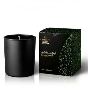The Greatest Candle in the World Vela perfumada em vidro preto (170 g) - maçã
