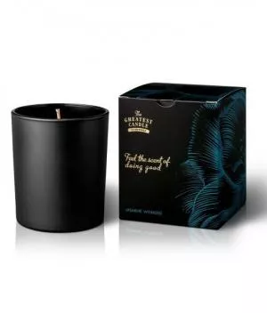 The Greatest Candle in the World Vela perfumada em vidro preto (170 g) - milagre do jasmim