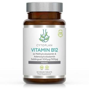 Vitamina B12, 1000 µg Bioactiva debaixo da língua, 60 comprimidos