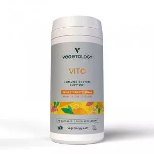 Vegetology Vitamina C 500mg e bioflavonóides para suporte imunitário, 60 cápsulas