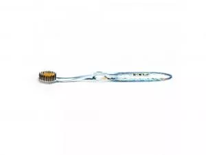 Nano-b Escova de dentes com ouro e carvão ativado azul - média
