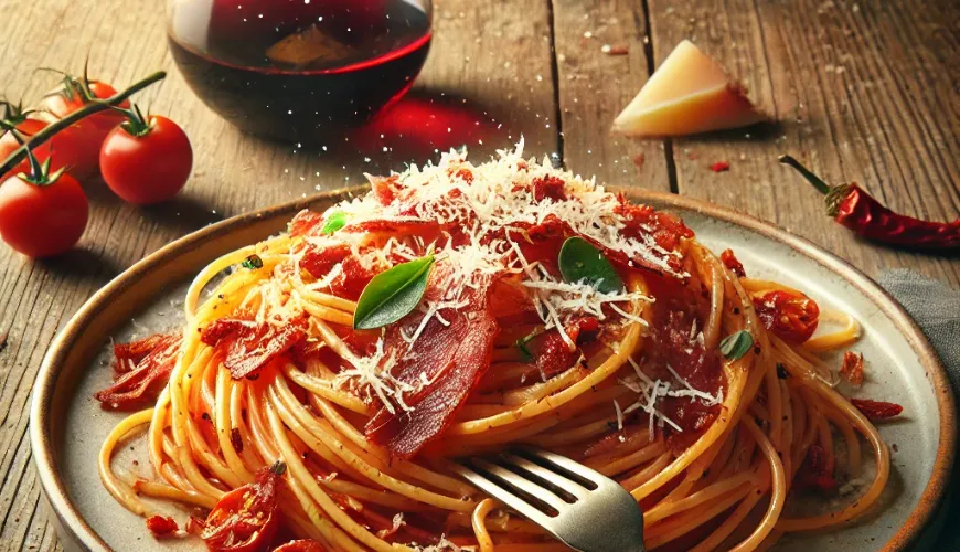 Aprenda a preparar o tradicional spaghetti amatriciana